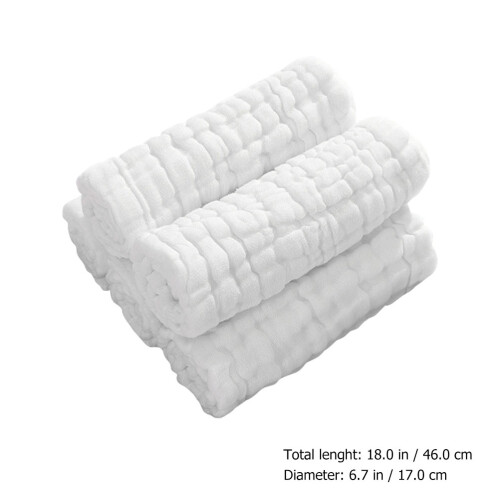 5Pièces Couches Coton Blancs Bavoirs Lingettes 1