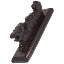 Black Ebony Writing Brush Holder Durable Wooden Pen Rack for Desk