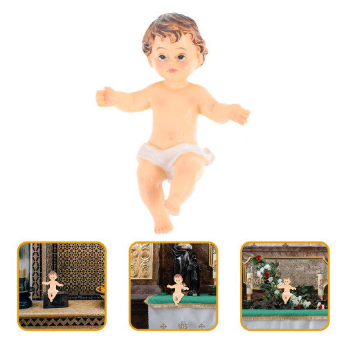 Estátua De Bebê Jesus Miniatura Decoração 2