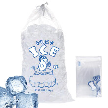 Ice Bags with Drawstring Reusable Ice Storage Bag Portable Freezer Cube Organizer For Whiskey Christmas Barbecue