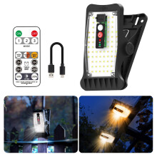 Clip On Solar Motion Lights 70 LEDs, 3-Color Temp, USB & Remote, Waterproof Light for Gutters