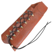 PU Leather Archery Arm Guard Brace Hand Protector for Longbow and Recurve Bow Hunting Shooting
