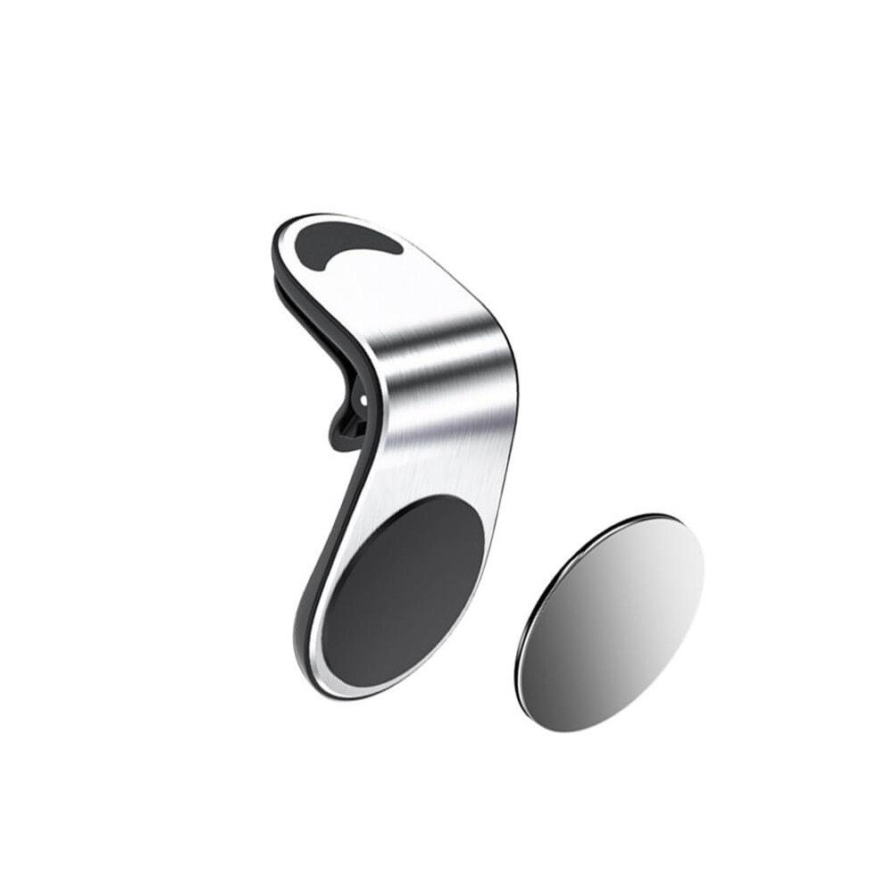 Car Phone Holder For Hyundai Kona Ii 2023 2024 Air Vent Mount With Hook Clip, 4.0-7.0 Inch Smartphones, Silver 9354506316136