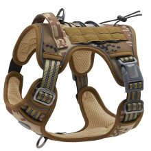 Dog Vest Adjustable Training Harness For Large To Small Dogs Desert Camouflage Multicolored Rope XL