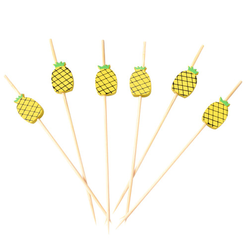 100 Unidades 12 Cm Abacaxi Com Para Aperitivos