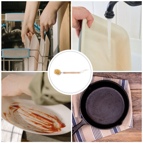 Escova De De Sisal Com Longo De Madeira Para Cozinha 1