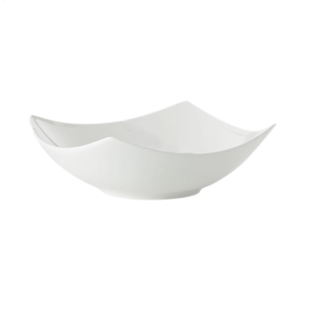 Divided Serving Tray 5.7 Inch Porcelain - White Ceramic Appetizer Dishes, 17 Cm - Snack And Side Plate For Desserts-image-OPC-PMBDST6-NEW