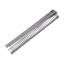 Smoker Tube Stainless Steel 12-Inch Portable Cylindrical BBQ Smoker for Outdoor Camping Oval Hole