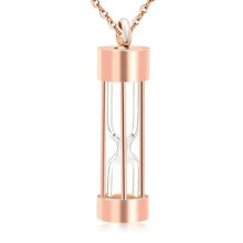 EternityMemoryHourglassUrnNecklace Stainless Steel Rose Memorial Jewelry For Pet And Human Ashes Locket Pendant