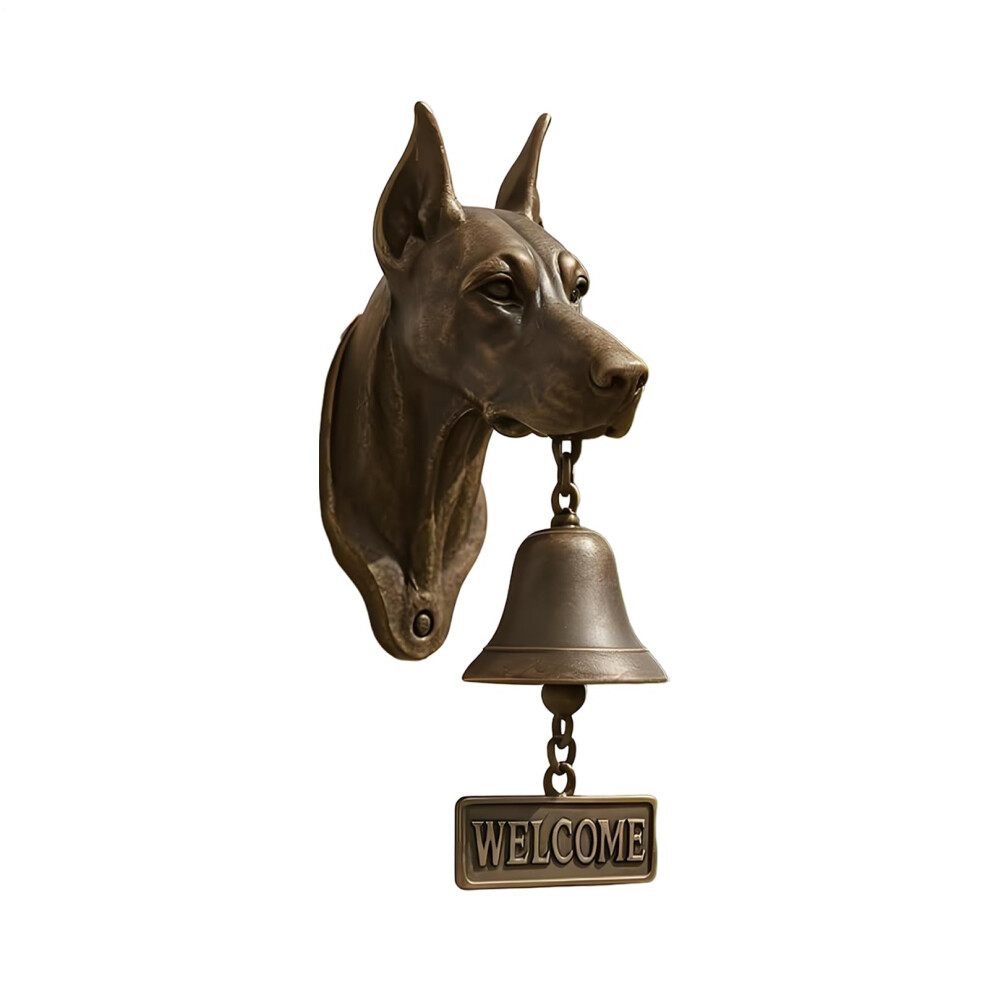 Vintage Outdoor Dinner Bell Dog Head Shape Farmhouse Doorbell For Front Door Garden Sheds 9084446448344