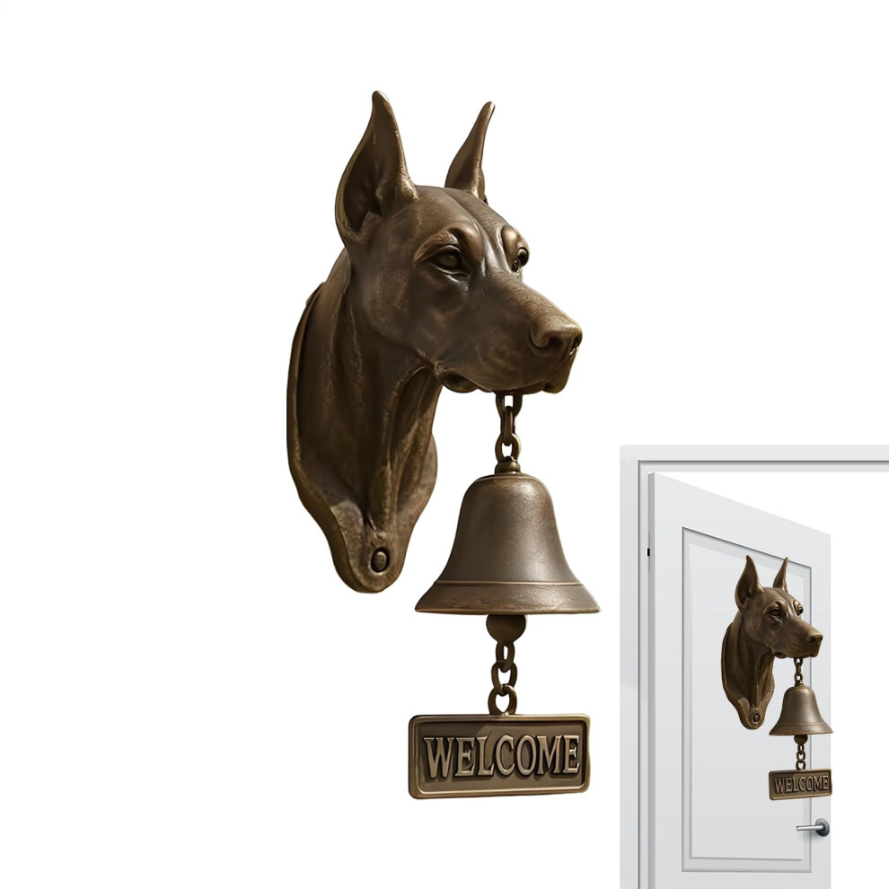 Vintage Outdoor Dining Bell Dog Head Shaped Doorbell For Homeowners City Entrance Doors Country House 9354506318468