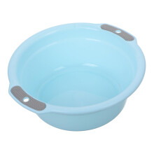 Thickened Transparent Plastic Basin With Handles For Face Washing And Foot Bath Tub For Vegetables Light Blue