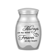 Stainless Steel Dog Urn Multi-Colored Finish Cremation Ashes For Dogs Small Sized Pet Keepsake Jar Sealed