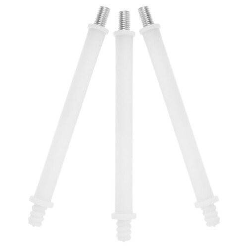 6Pcs White Toilet Brush Handle Pole Replacement with Threaded End