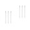 6Pcs White Toilet Brush Handle Pole Replacement with Threaded End 4