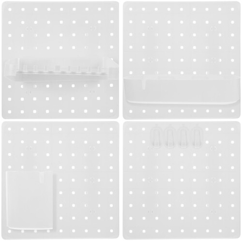 1Set ABS Pegboard Wandorganizer Voor Badkamer En Garage