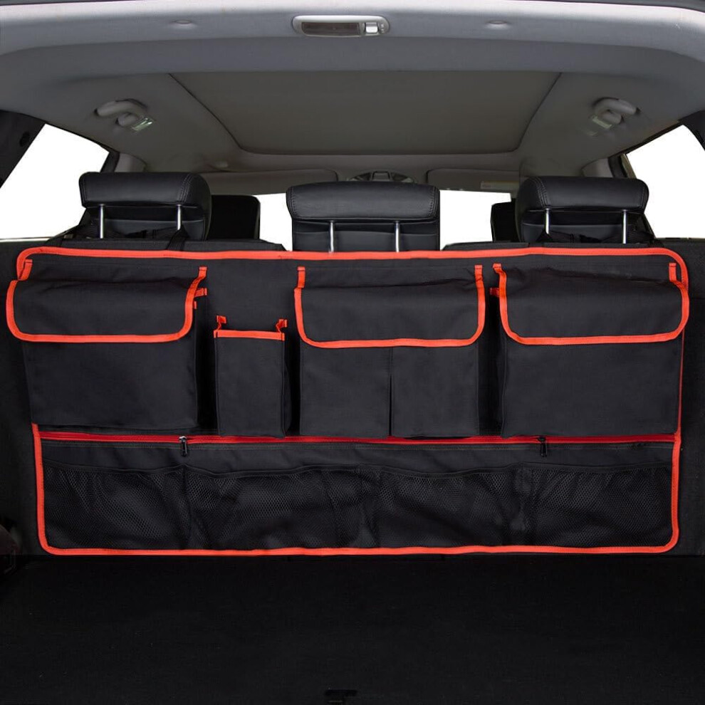 Car Trunk Organizer For Lexus Nx 450H+ 2021+ Adjustable Straps Foldable Back Seat Storage 9354506319007