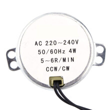 Synchronous Motor 220-240V AC 4W Geared 5-6RPM 50/60Hz CCW CW Electric Motor Single Unit