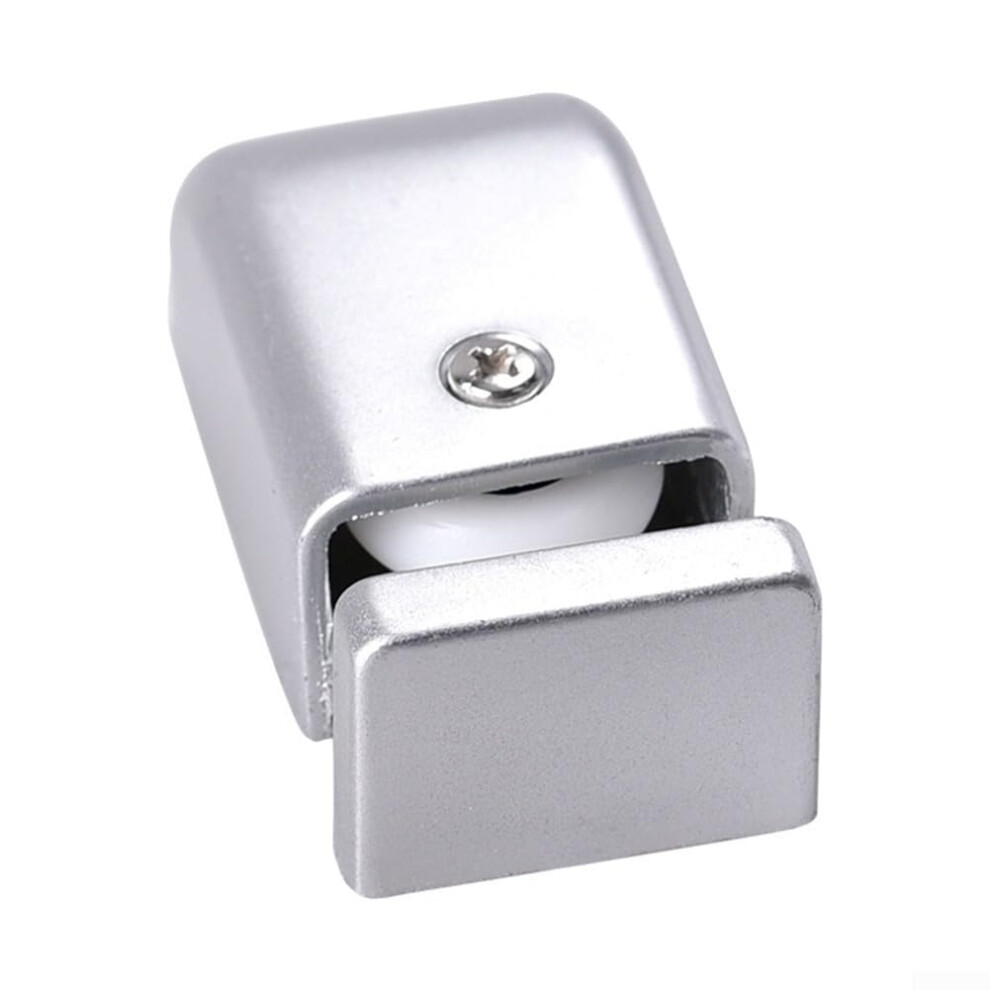 Stainless Steel Glass Sliding Door Positioner Lower Guide Pulley Swing Stop Panel Stabilizer Silver Adjustable (C)-image-OPC-PMBF27F-NEW