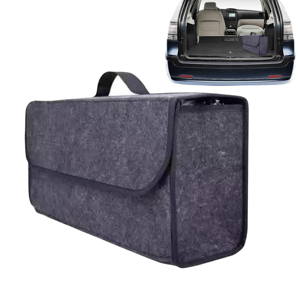 Trunk Organizer Large Foldable Car Organizer, Felt Storage Box With Handle For Sedan And Suv 9354506320454