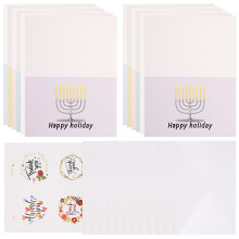 12 Sztuk Kart Świętowania Hanukki Z Kopertami