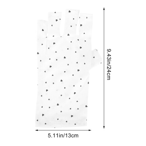 2 De Luvas Anti-UV Sem Dedos Para Manicure Profissional 1