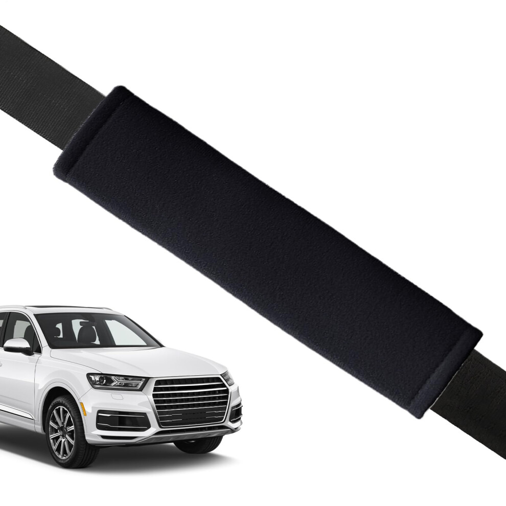 Car Seat Strap Pads, 2X Breathable Belt Shoulder Covers, Non-Slip Ergonomic Comfort Protector For Truck Taxi Travel Black 9084446450156
