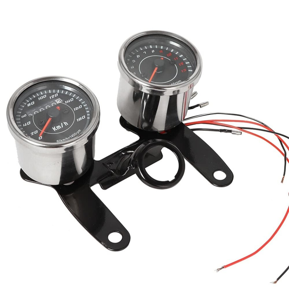 Tachometer Motorcycle Speedometer Odometer 2-In Backlit Gauge 13000Rpm 0-180Km/H Tacho Odometer 9354506321185