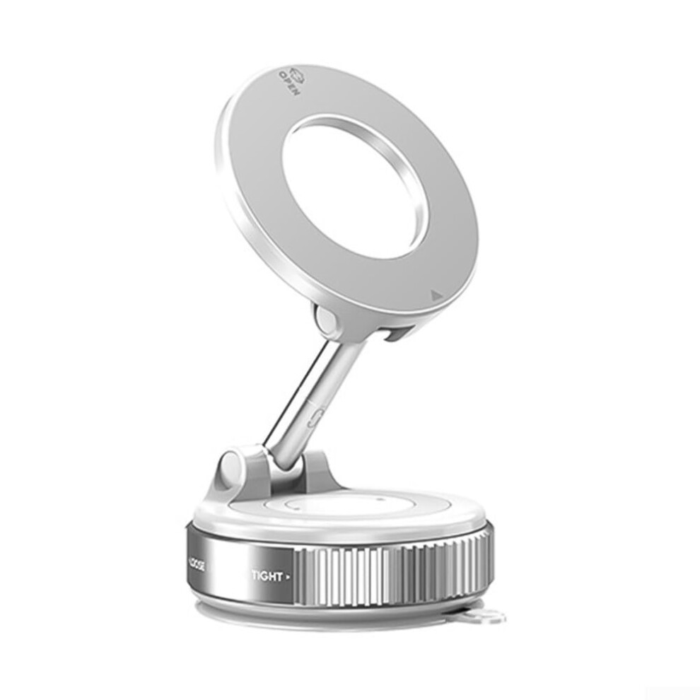 Magnetic Car Phone Mount Adjustable Foldable Compatible With Most Smartphones White 9354506321871