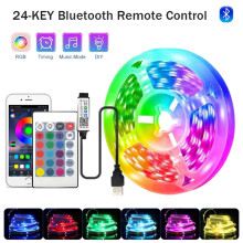 (Bluetooth Control-15m)RGB Led Strip Lights Led Room Light with APP Control Flexible Ribbon Luces Led