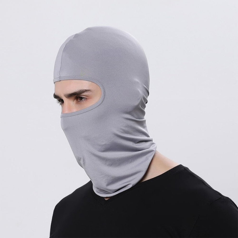 Balaclava Face Mask Unisex For Outdoor Cycling Skiing Hiking Hunting Fishing Camping Wind Dust Sun Protection Light/Gray 9354506323493