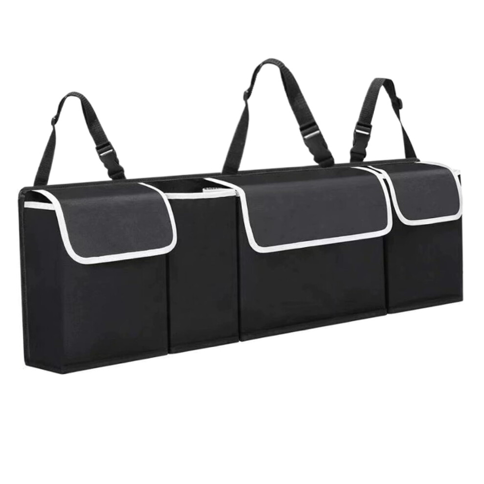 Car Trunk Organizer 36X4x11 Inches, 4-Pocket, Waterproof, Foldable, Hanging Car Organizer For Suv And Sedan, Car Boot Bags 9084446452037