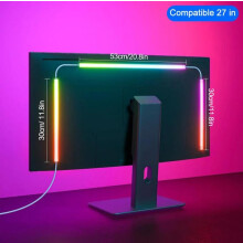 (27 inch)USB PC LED Strip Lights Computer RGBIC APP Music Sync Monitor Screen LED Backlight for Gaming