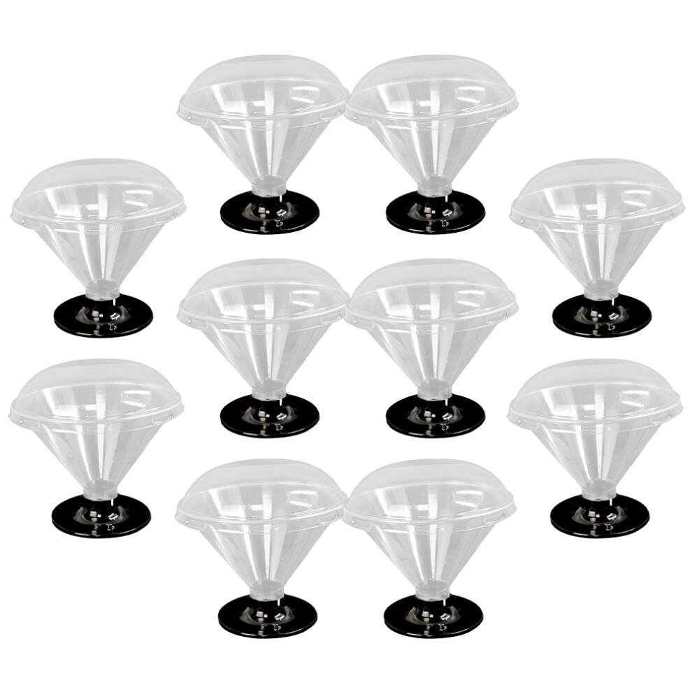 10 Sztuk Przezroczystych KubkóW Na Desery Z Pokrywkami-image