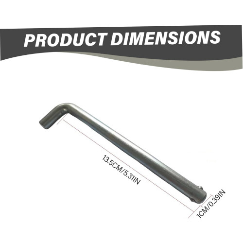 Weight Stack Pin L-Shaped Handle, Steel Loading Pin for Weight Plates, Compatible With Weight Stacks, Replacement Part 1