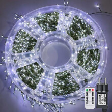 (White Light-50M-1500LEDS)LedDC Power Copper Wire Lights for Wedding Christmas Tree Decor Lamp