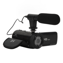 HD-Digitalkamera mit Weitwinkelobjektiv Black