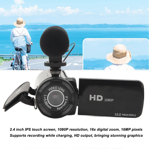 HD-Digitalkamera mit Weitwinkelobjektiv Black 1