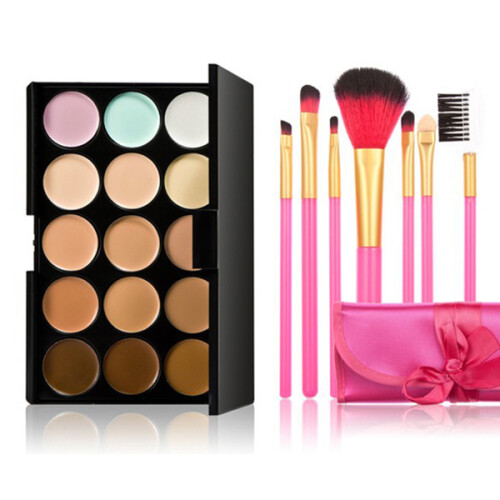 15 Farben Gesichtscreme Make-up Concealer Mit 7 . Rosa