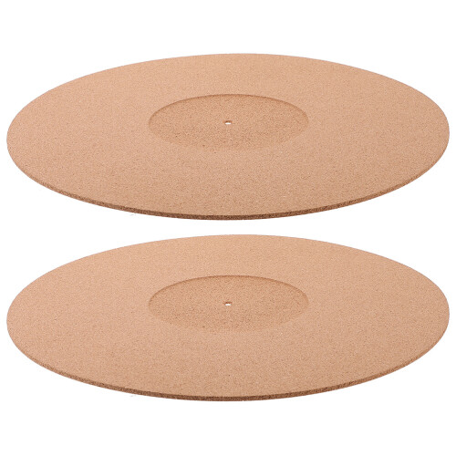 2 Pcs Tapetes De Vinil E Cortiça Para -discos, Antiestáticos 1