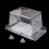2Pcs Transparente Acrylic Para 20X10X10Cm 10