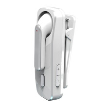 Mini Single Side Headset Bluetooth Wireless Car Talk Noise-Canceling Lavalier Headset White Easy Install