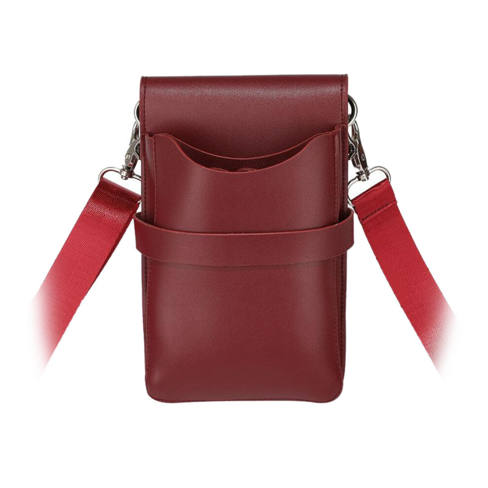 Hairdresser Fanny Pack Pu Leather Scissor Bag Portable Barber Tools Waist Pouch Salon Tools Bag Red 9354506327644