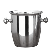 Ice Bucket Stainless Steel, Silver Wine Ice Buckets for Parties and Bar, Outdoor Camping