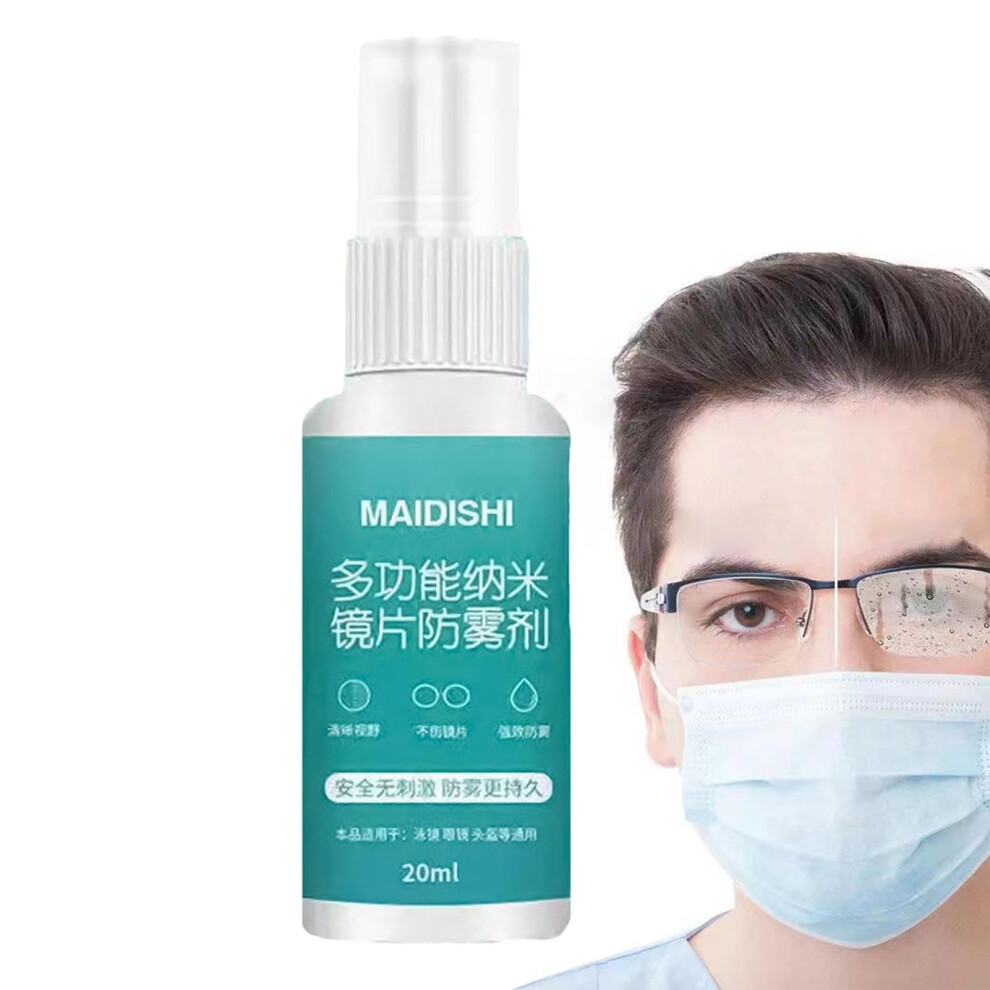 Antifog Lens Spray 20ml Defogger For Glasses And Non AR Lenses Eyewear Goggles Swim Goggles Snorkel Dive Glasses