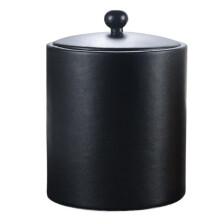 Ice Bucket With Lid Insulated Double-Walled Thickened Stainless Steel Keeps Cold For Home Bar Champagne Black