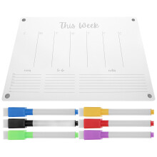 Clear Weekly Planner Board Set – Abwischbar, Magnetisch