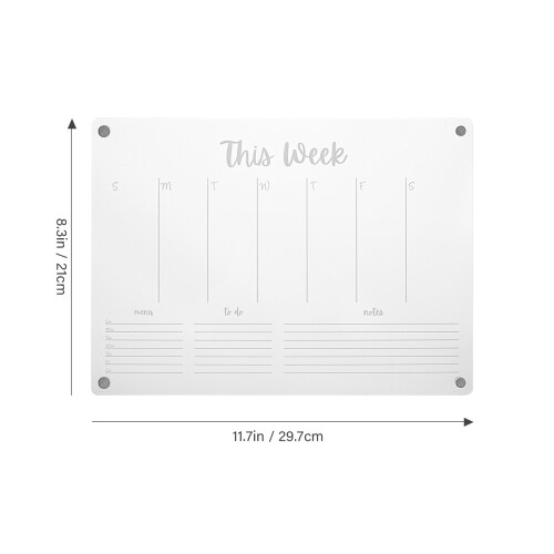 Clear Weekly Planner Board Set – Abwischbar, Magnetisch 2