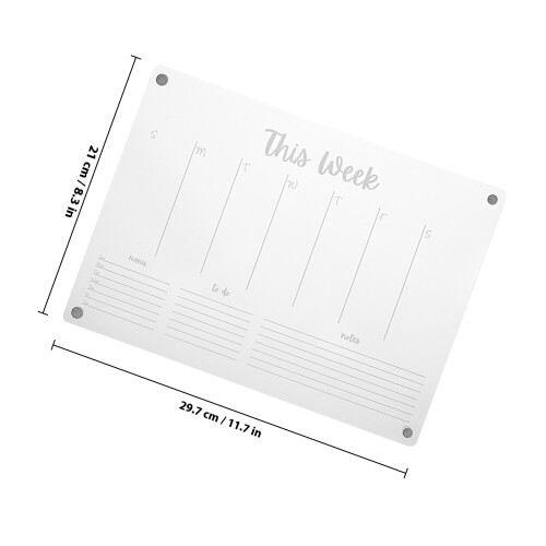 Clear Weekly Planner Board Set – Abwischbar, Magnetisch 1
