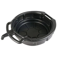 Oil Pan PE Drain Pan 5.1 x 19.7 x 15.8 With Handle And Hidden Outlet, Reusable And Portable For Motorcycle And Car